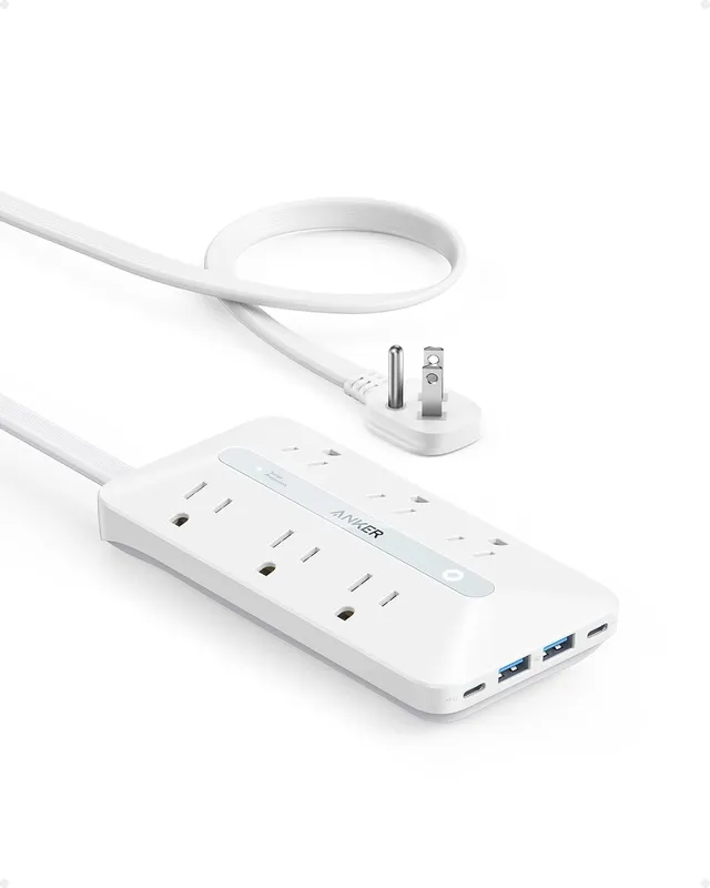 Anker Flat Plug Power Strip(300J) with 20W USB-C, 10-in-1 _4