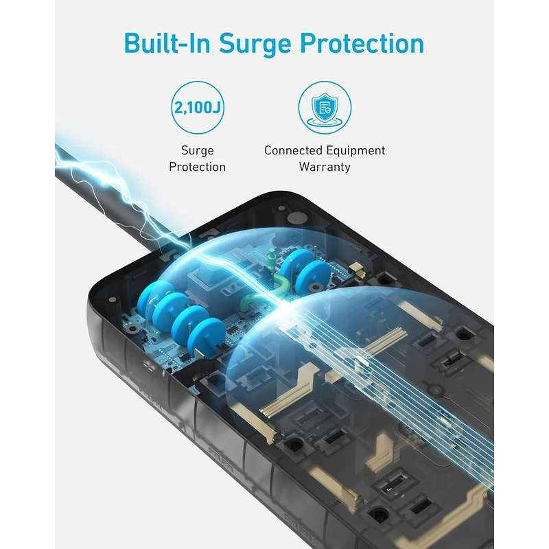 Anker 12 Outlet Surge Protector Power Strip with USB C and USB A Ports - Image 3