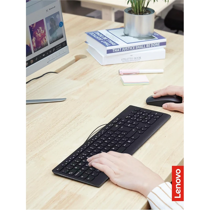 Lenovo 300 USB Wired Keyboard and Mouse Combo - Image 2