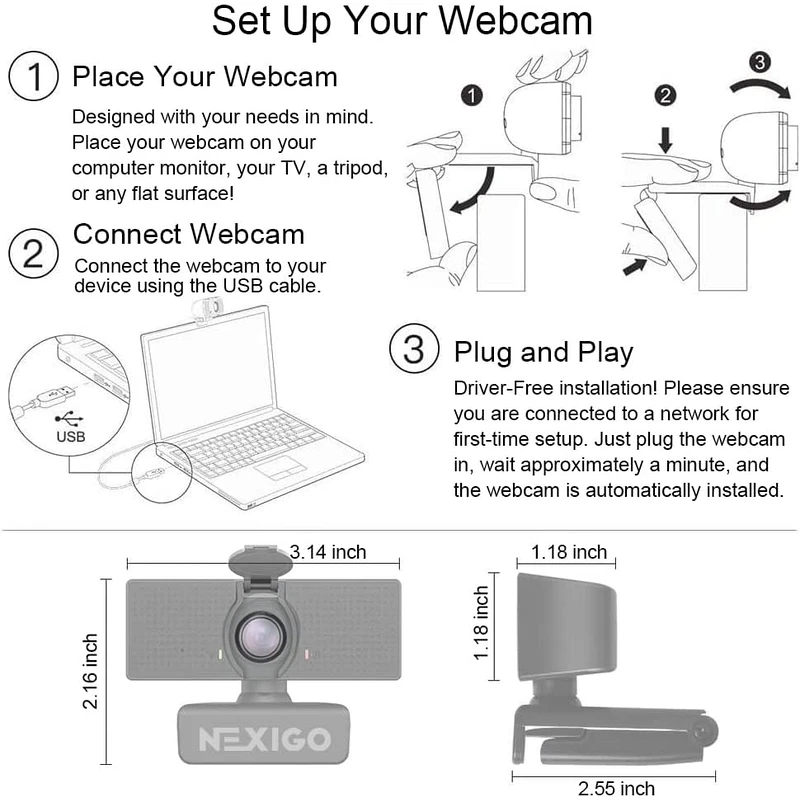 NexiGo N60 1080P HD Webcam - Image 4