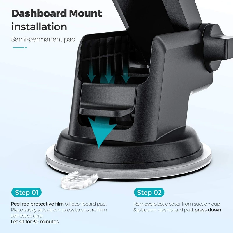 ORIbox Dashboard Car Phone Mount with Reusable Sticky Gel Pad - Image 3