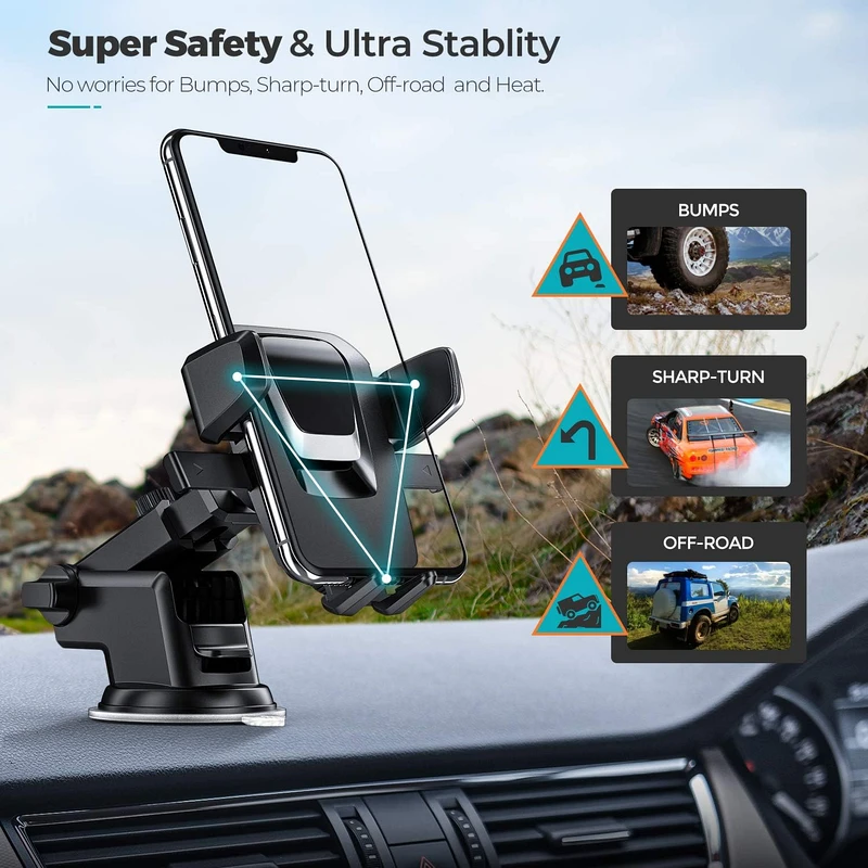 ORIbox Dashboard Car Phone Mount with Reusable Sticky Gel Pad - Image 2