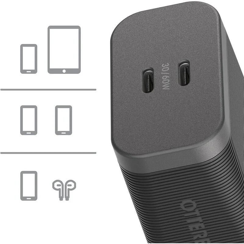 OtterBox 60W Dual Port USB C Premium Fast Charger - Image 2