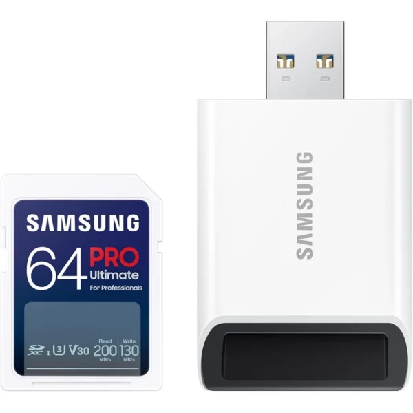 Samsung PRO Ultimate 64GB SDXC Full Size Memory Card with USB 3.0 Reader
