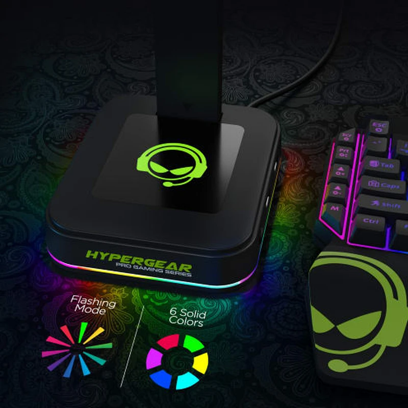HyperGear RGB Command Station Gaming Headset Stand - Image 3