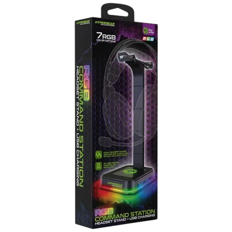 HyperGear RGB Command Station Gaming Headset Stand - Image 2