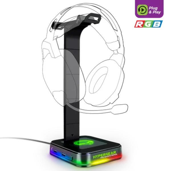 HyperGear RGB Command Station Gaming Headset Stand