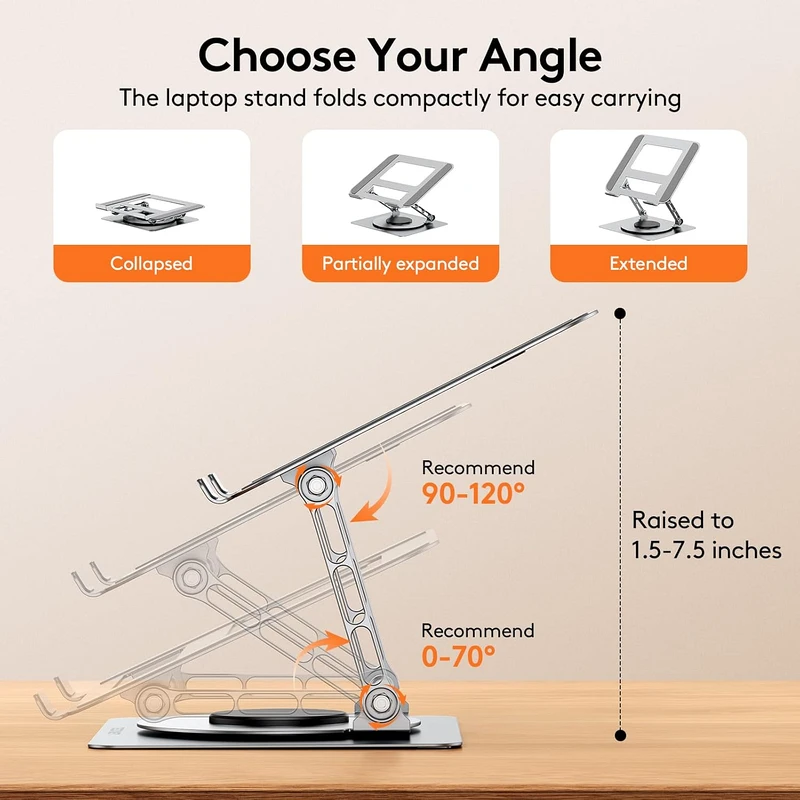 TECKNET 360° Adjustable Laptop Stand - Image 3