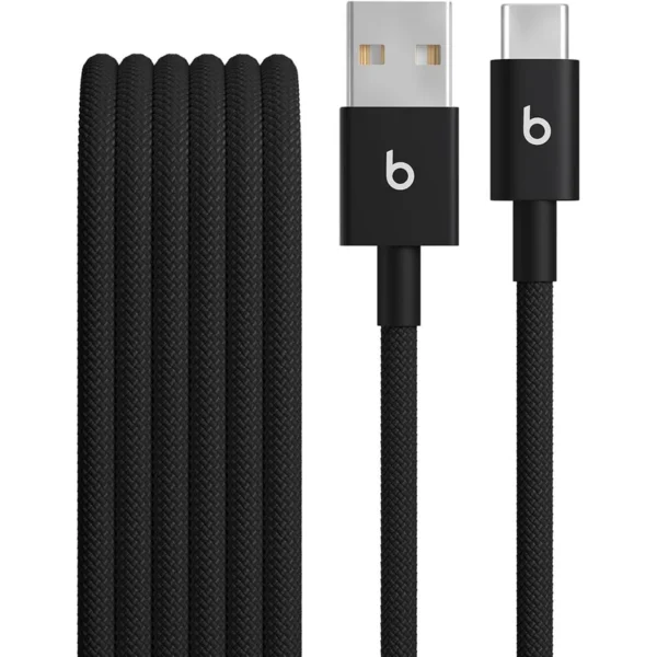 Beats USB-A to USB-C Woven Charging Cable 5FT Bolt Black