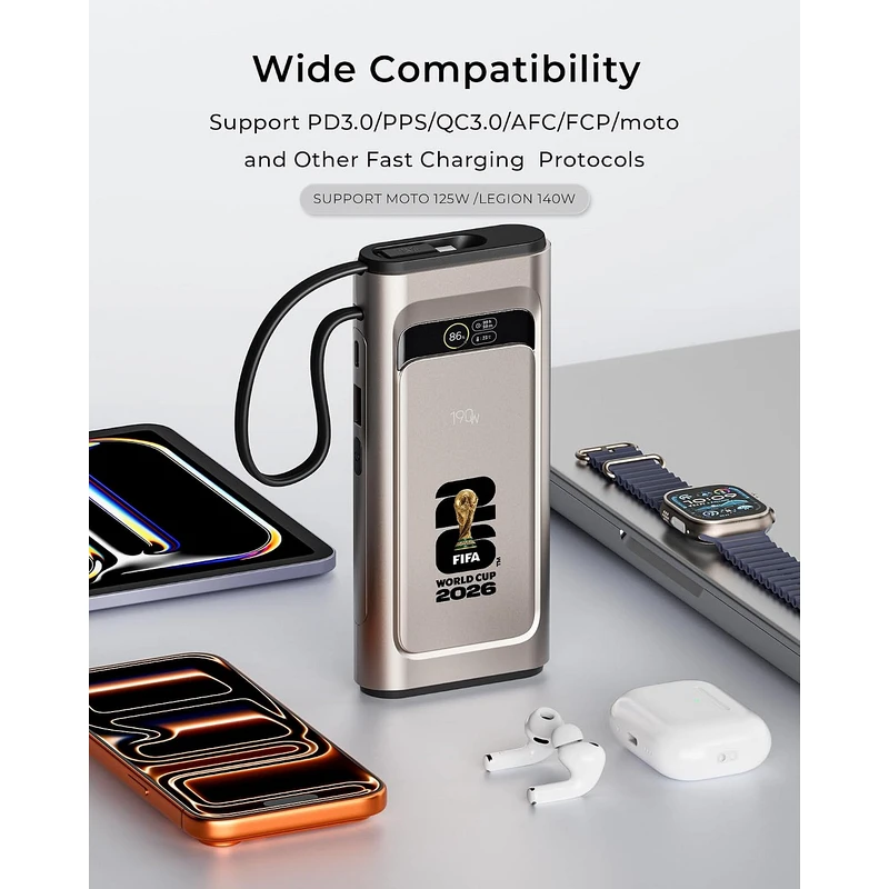 TALIX FIFA 2026 190W 20000mAh Laptop Power Bank - Image 2